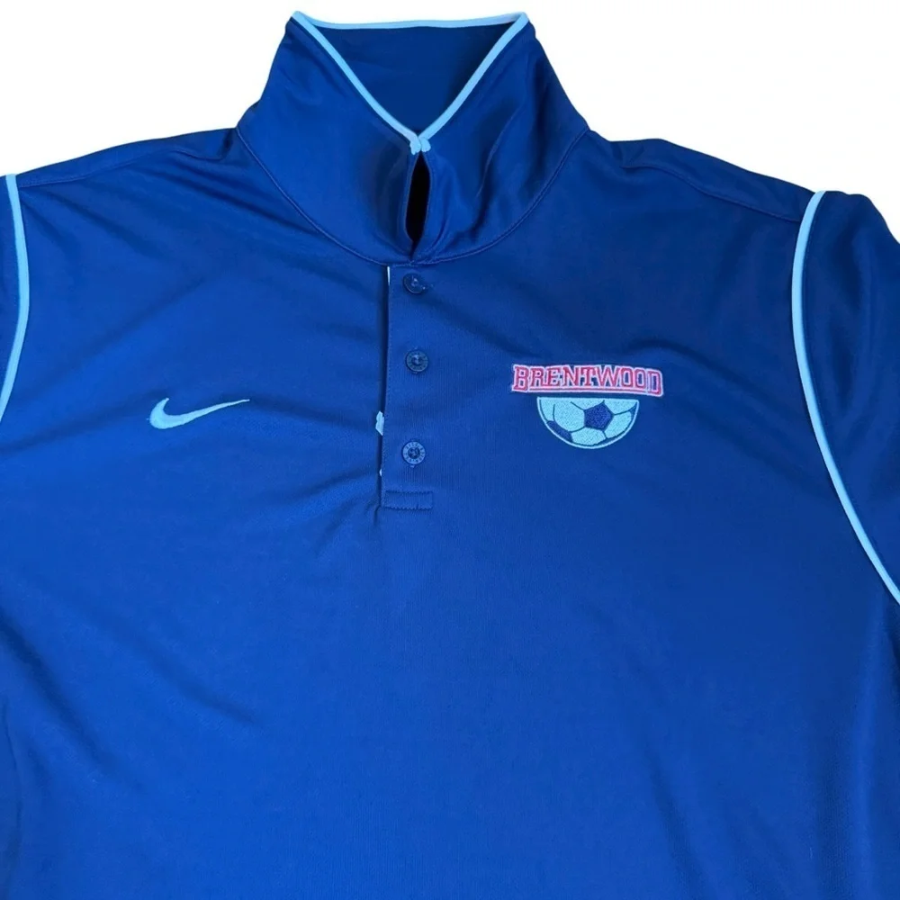 Nike Men's Dri-FIT UV Collegiate Polo shirt, with school Brentwood